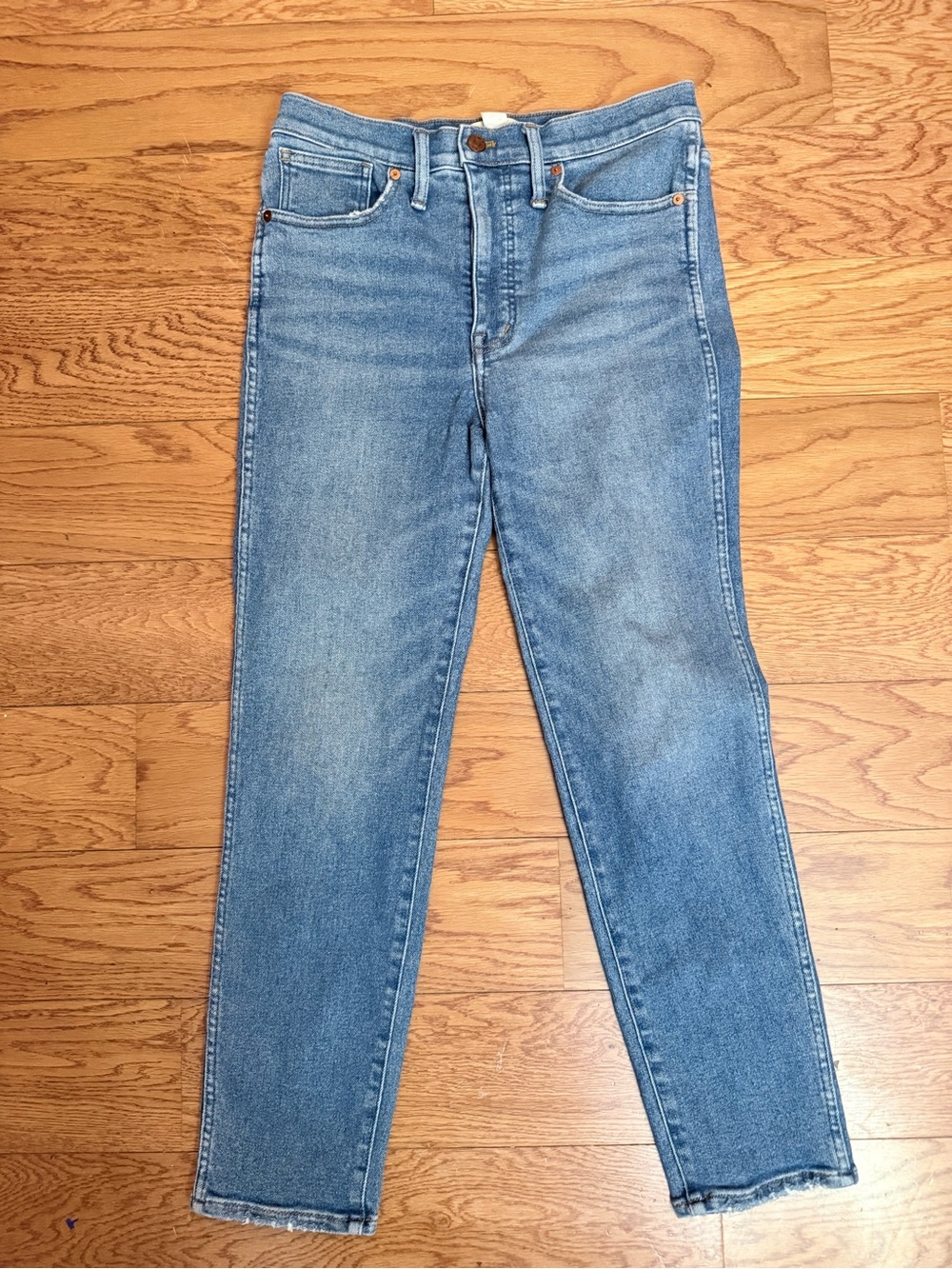 Madewell High-Rise Straight Jeans - Light Blue Denim